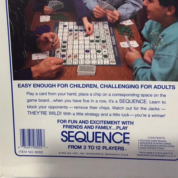 NIB 1994 JAX SEQUENCE A Game Of Strategy - Picture 8 of 10